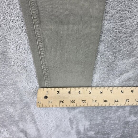 Zara Z1975 Basic Jeans Womens 4 Olive Green Mid Rise Skinny Fit Stretch Denim - Picture 10 of 14